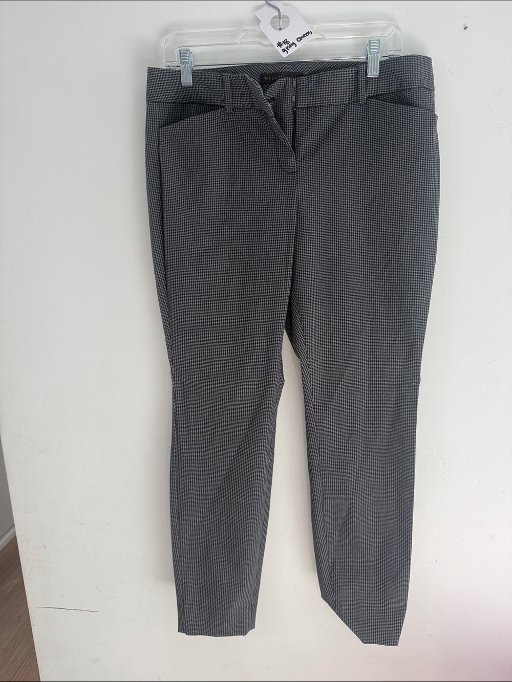 The Limited Gray Herringbone Cropped Dress Jeans